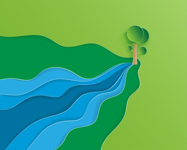 Ecología y conservación del medio ambiente. vector