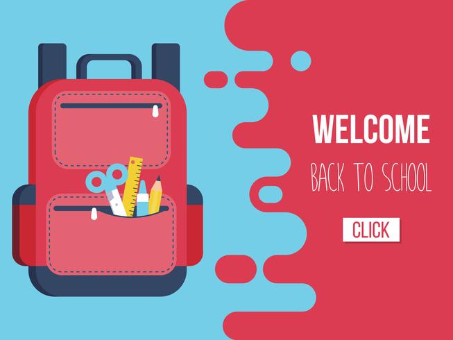 Back to school poster template vector