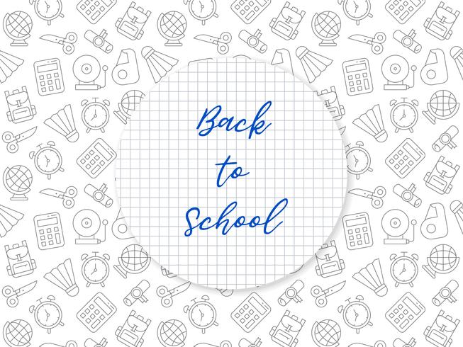 Back to school poster template vector