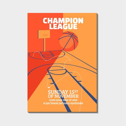 Modern basketball poster  vector