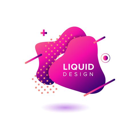 Color abstract liquid shape vector