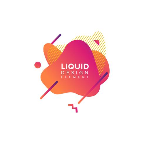 Color abstract liquid shape vector