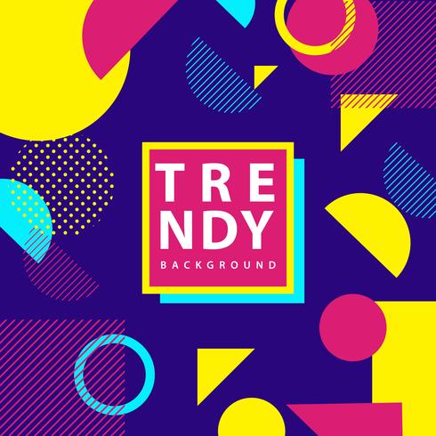 Trendy geometric background vector