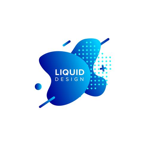 Colorful abstract liquid shapes vector