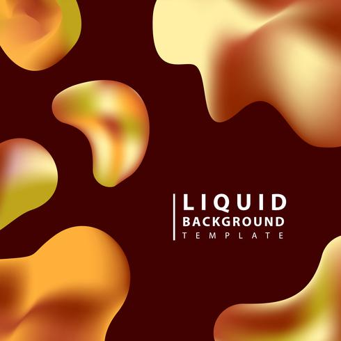 Gold Fluid abstract background vector