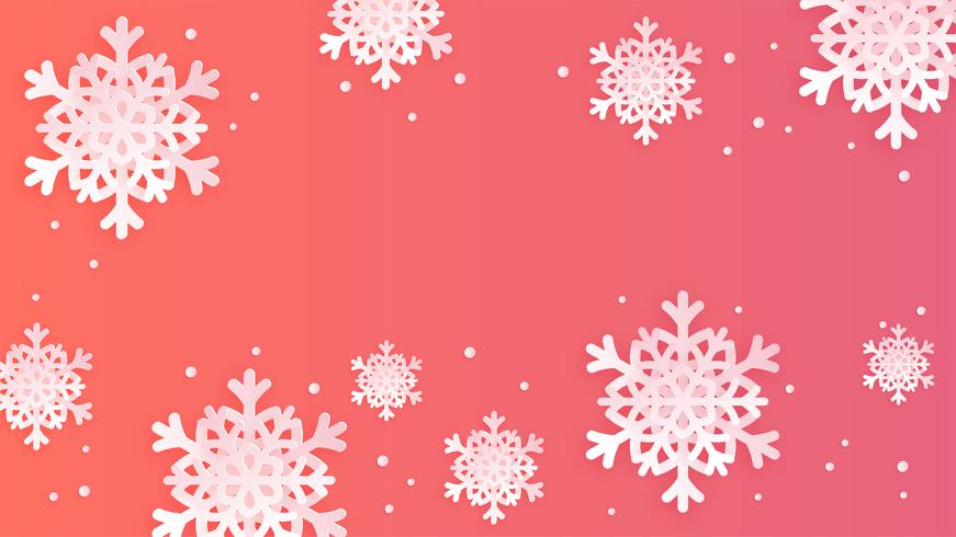 Fondo de copos de nieve vector