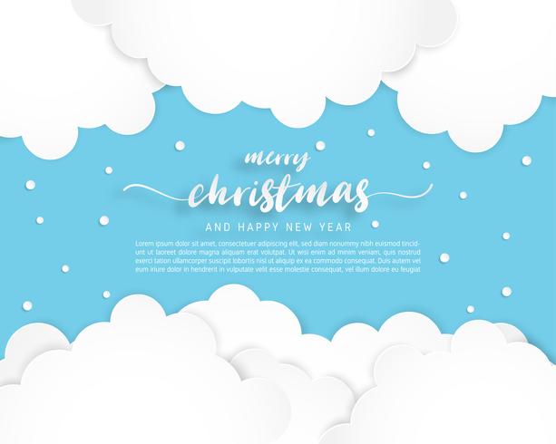 Merry Christmas Snow vector