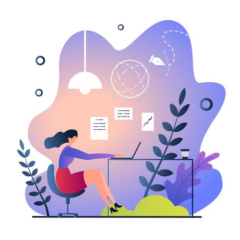 Working Remote in Nature  vector