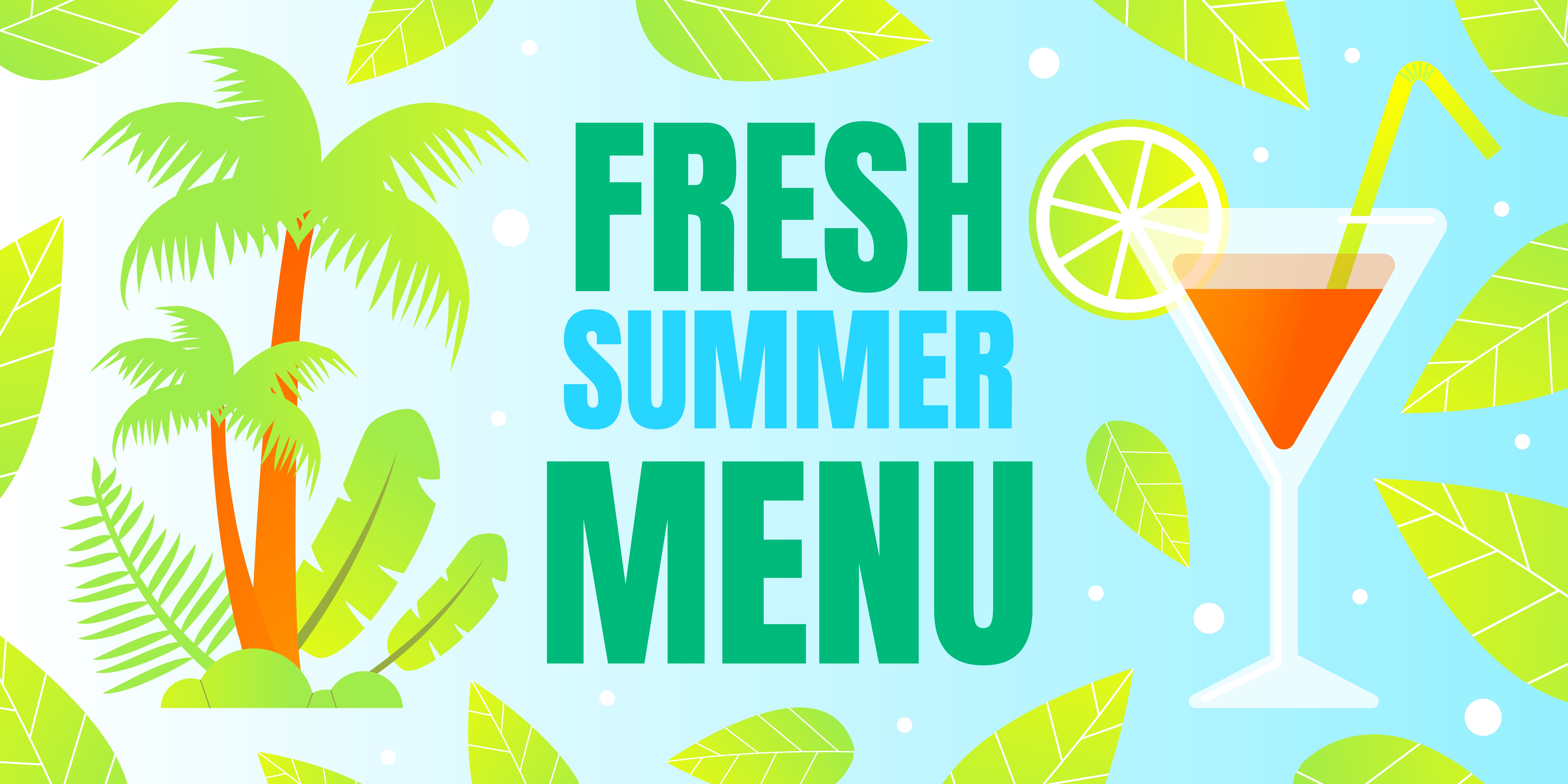 Fresh Summer Menu Banner 664648 Vector Art at Vecteezy