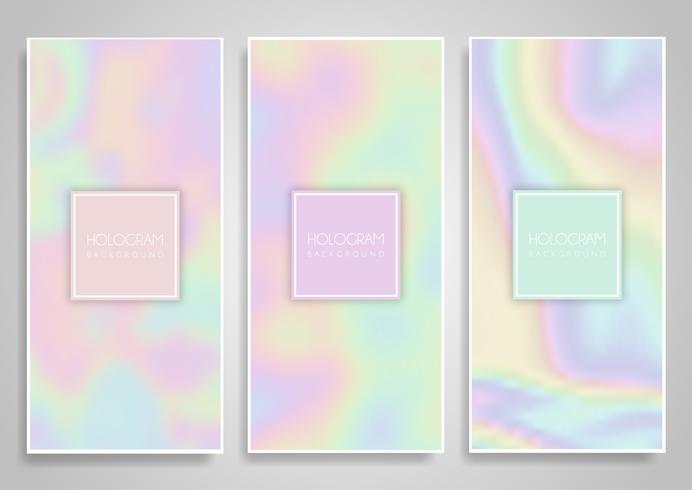 Hologram banner designs  vector