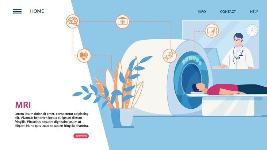 Informational MRI Flyer vector