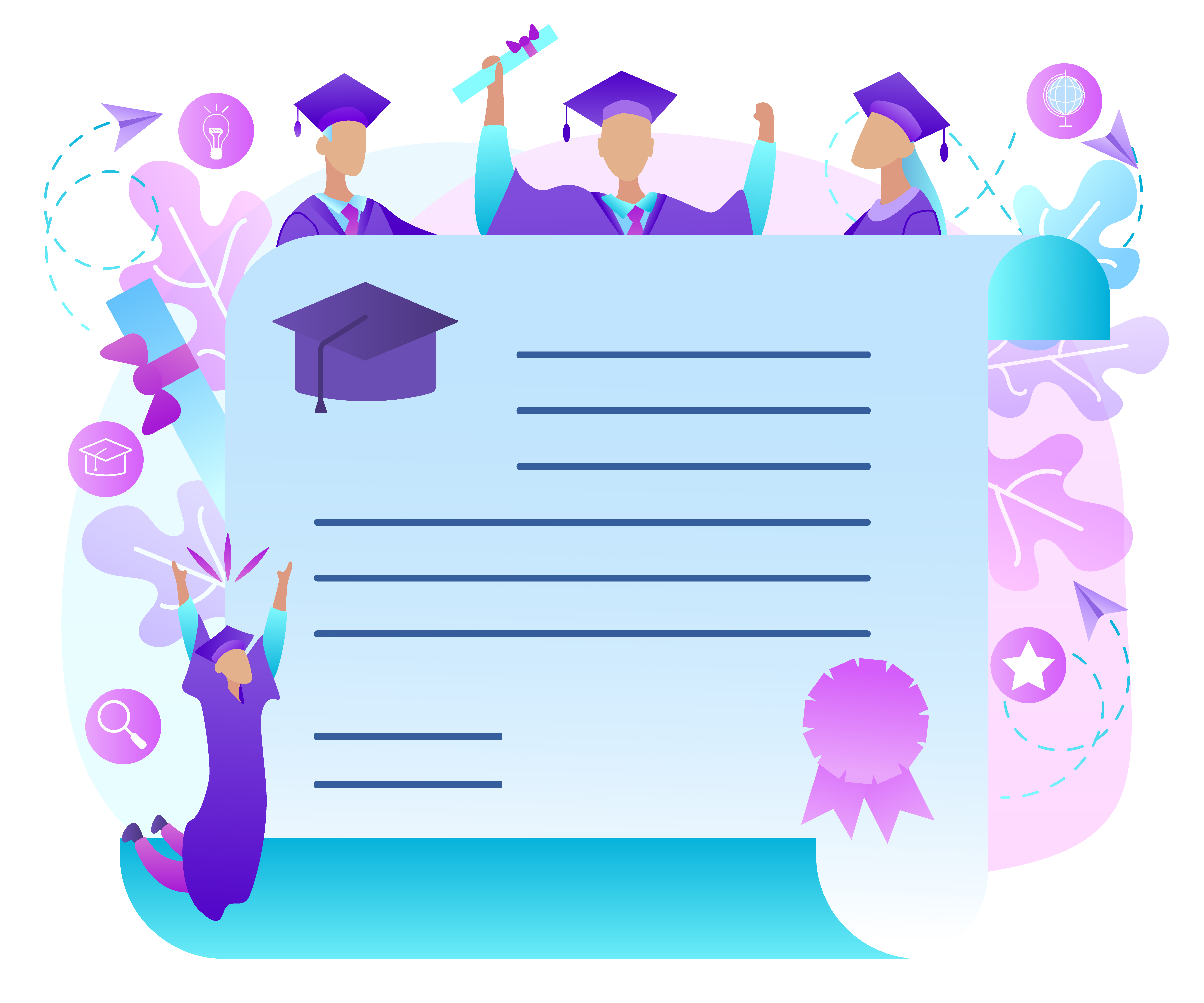 Download Cheerful Graduate Text Border - Download Free Vectors ...