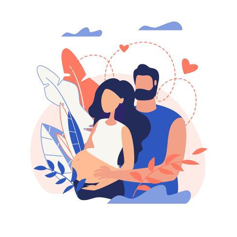 Download Husband and Expecting Mother 664725 Vector Art at Vecteezy