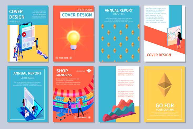 Colorful Annual Report Booklet  vector