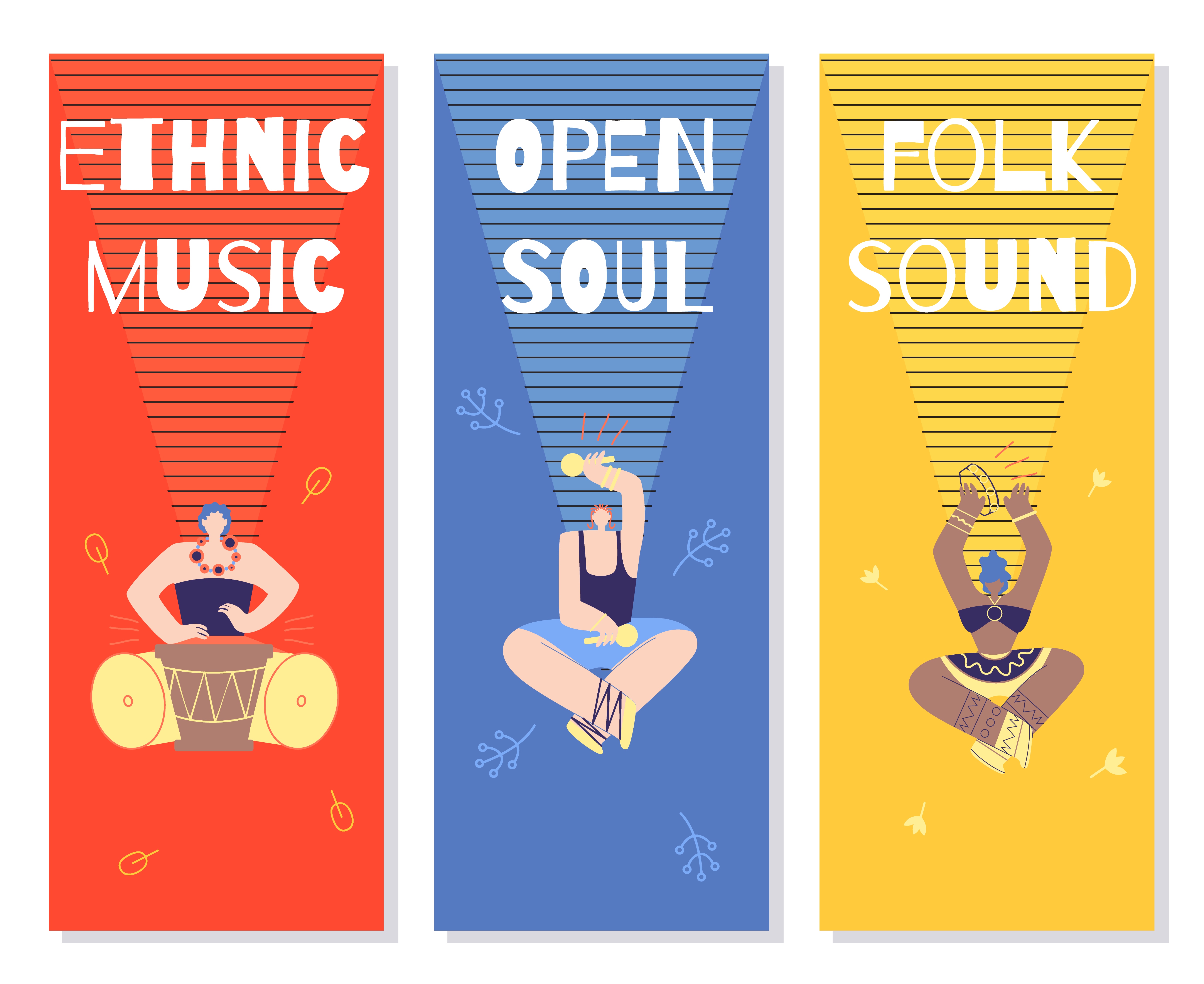 Set of Music Banners 664794 Vector Art at Vecteezy