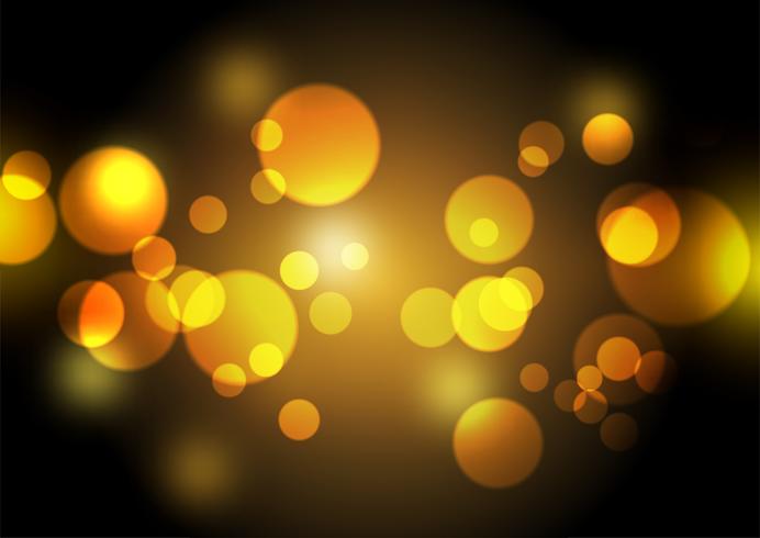 Fondo de diseño de luces bokeh oro vector