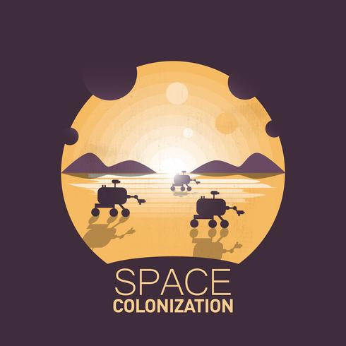 Colonización de Space Rovers vector