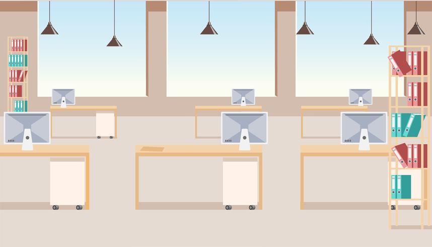 Modern Business Company Office Interior  vector