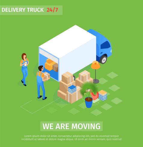 We're Moving Delivery Truck vector