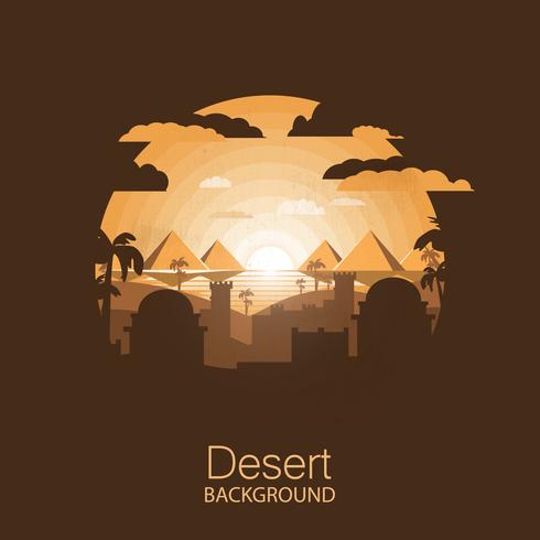 Paisaje desértico vector