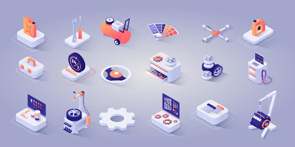 Set of Repair Service Icons vector