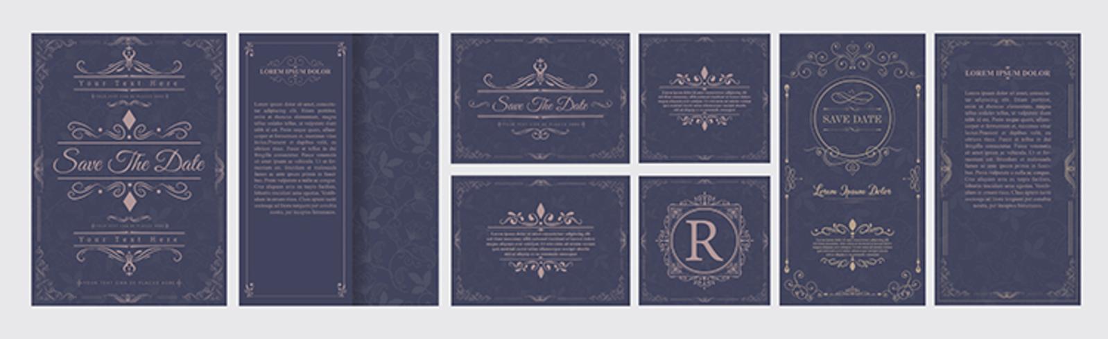 Set of wedding flourishes ornaments 664886 Vector Art at Vecteezy