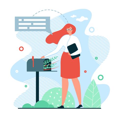 Waiting for Mail  vector