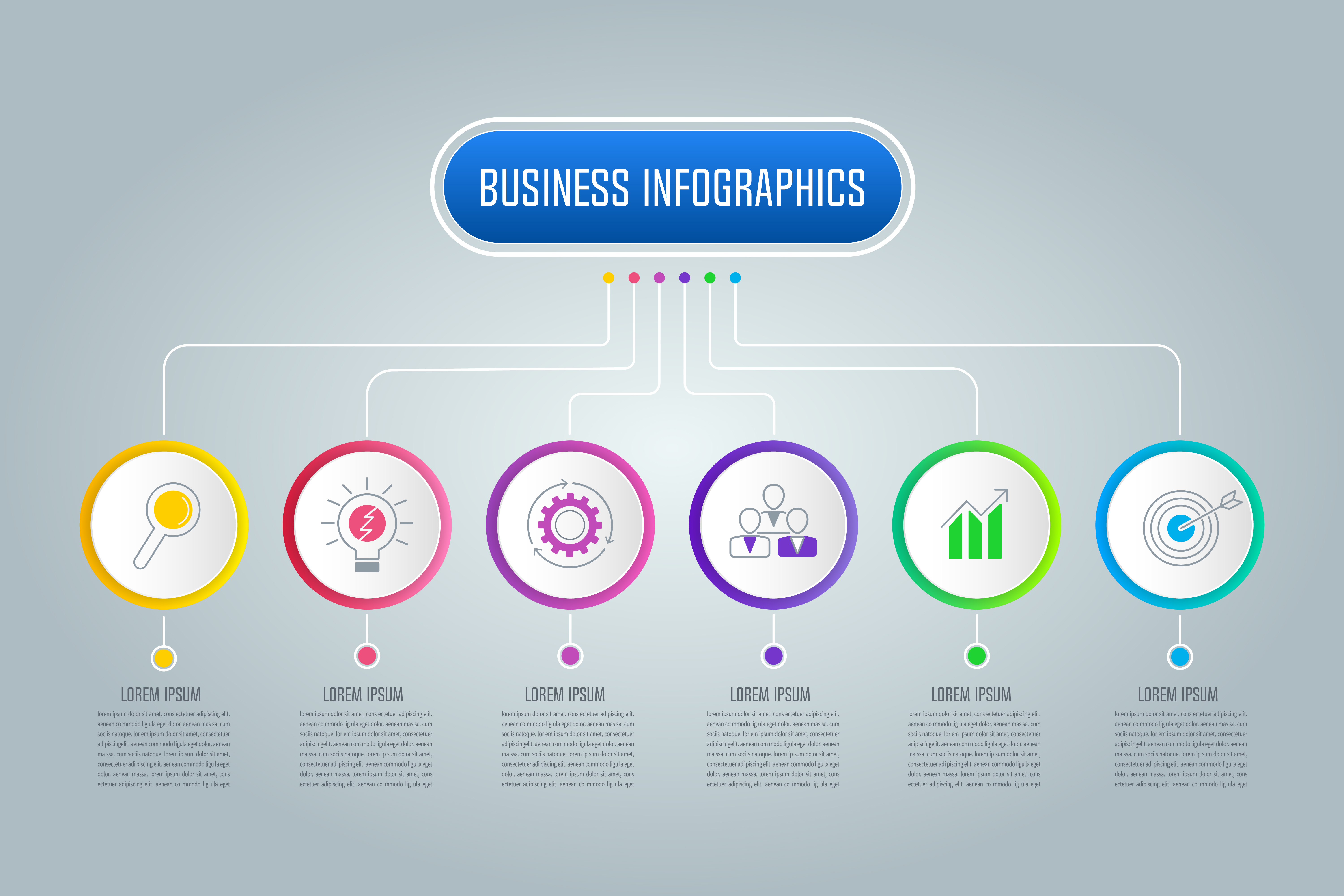 Organization Chart Info Graphics Design Royalty Free Vector - Gambaran