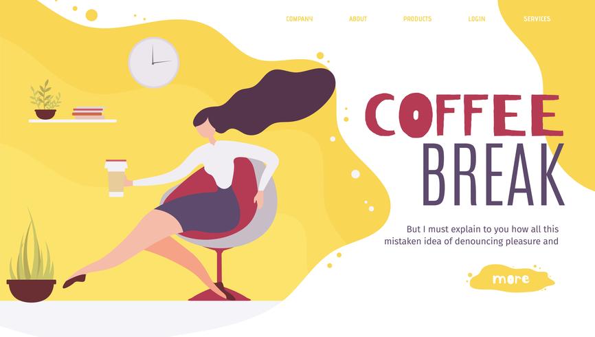 Página web Coffee Break vector