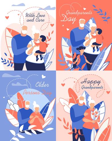 Grandparents Day Set vector