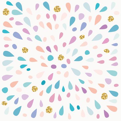 Festive pattern with paint splashes and glitter spots. vector