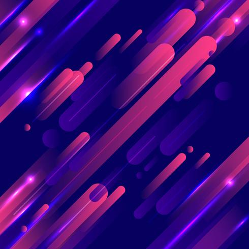 Geometric glowing rounded lines in motion vector