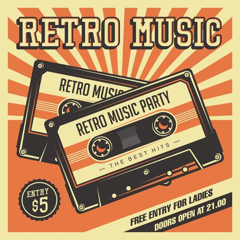 Retro Casette Tapes Vintage Signage 665360 Vector Art at Vecteezy