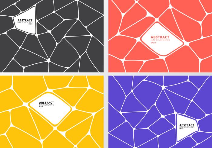 Set of geometric voronoi patterns vector