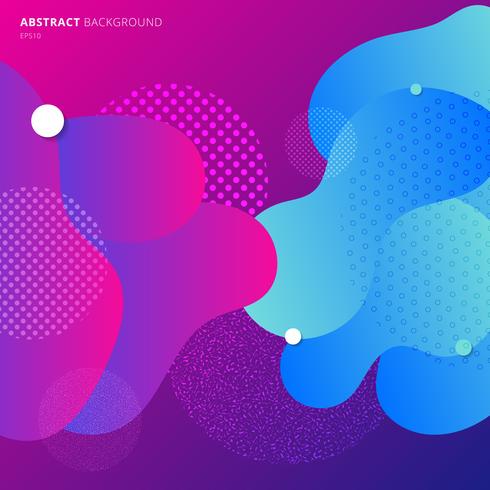 Colorful modern geometric fluid colors gradient pattern vector