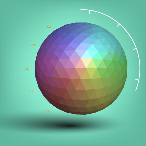 Bola de color de 3 dimensiones vector