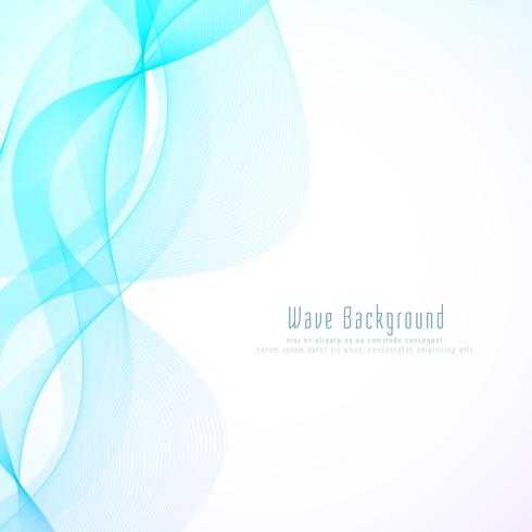 Abstract  blue wave background vector