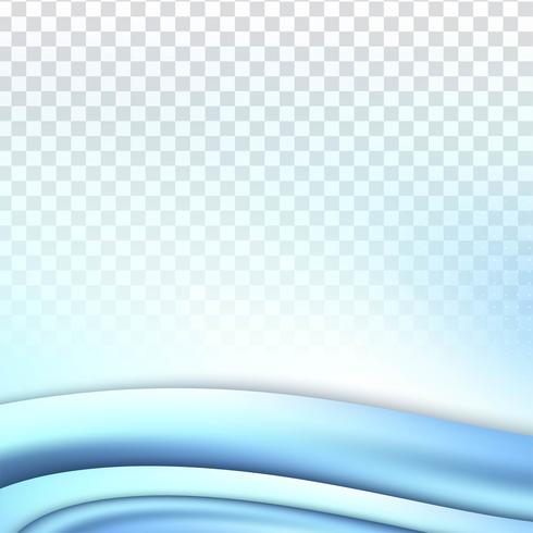 Abstract blue wavy transparent background vector