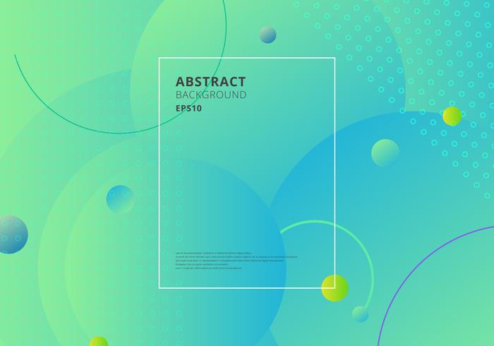Minimal geometric circles with green and blue gradient vector