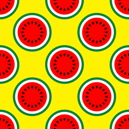 Half Of Watermelon Seamless Pattern vector