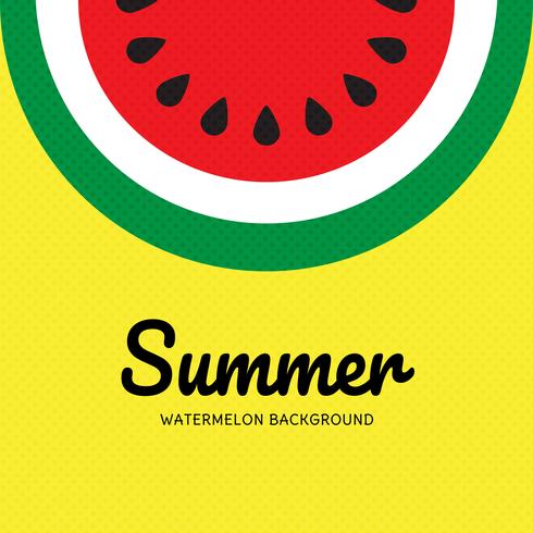 Fondo de arte pop de sandía de verano vector