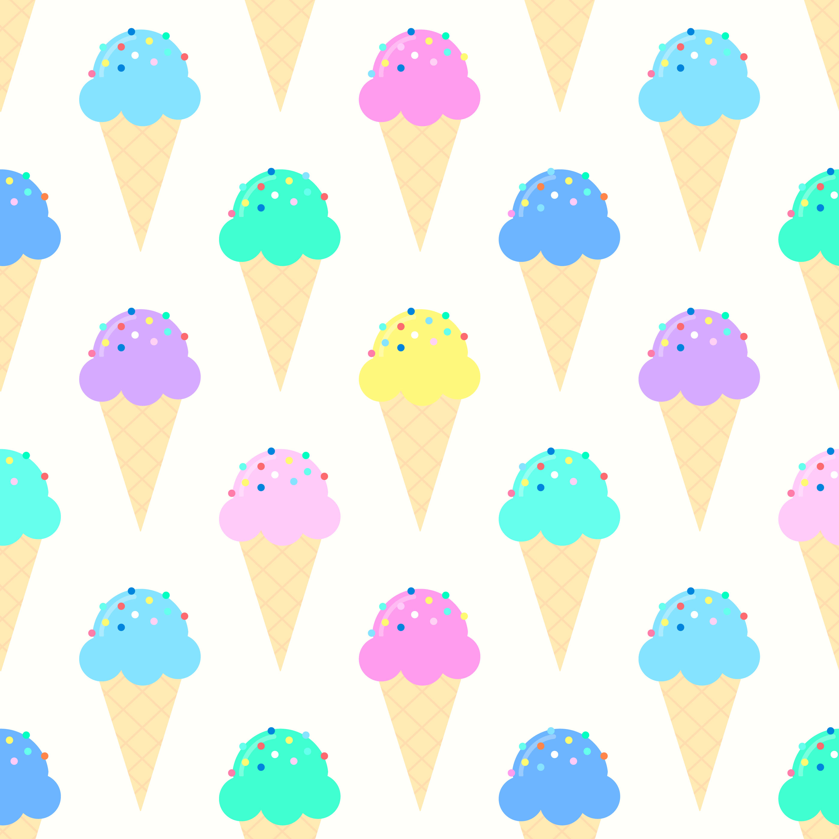 Printable Ice Cream Cone Pattern