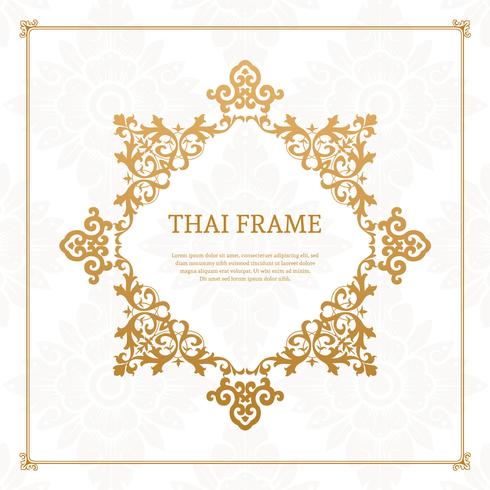 Decorative Thai Themed Frame Vector