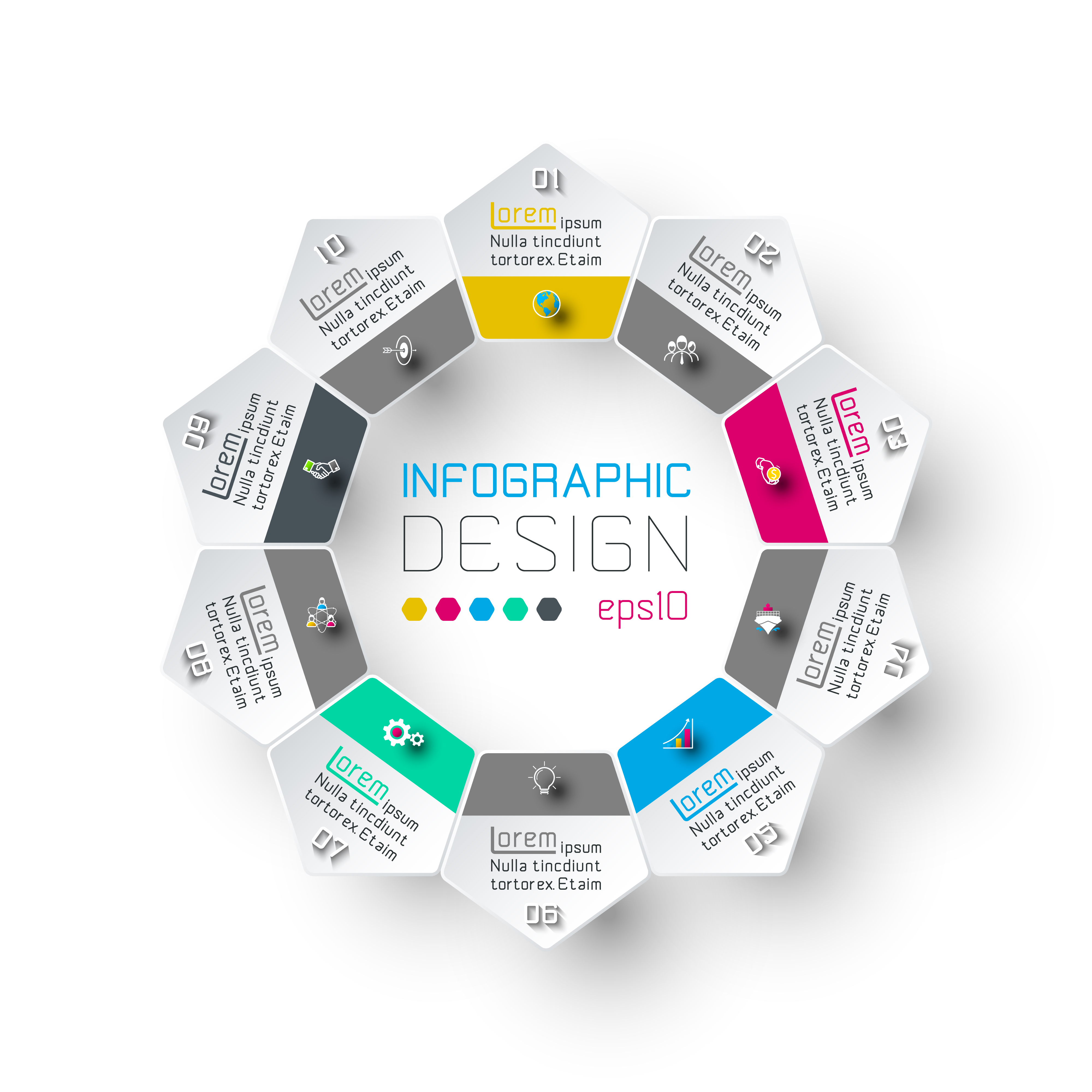 Pentagon infographics - Download Free Vectors, Clipart ...