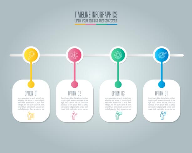 Creative concept for infographic with 4 options, parts or processes. vector