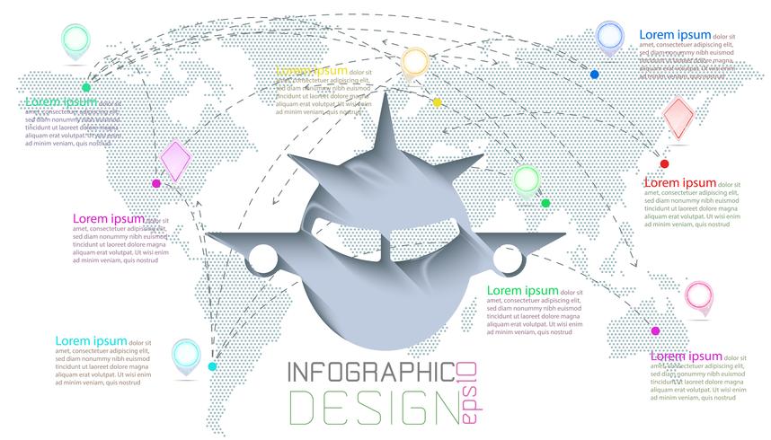 Infographic on world maps communication vector