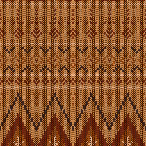 Geometric knitted pattern with diamonds vector