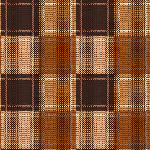 Geometric knitted pattern with repeating squares vector