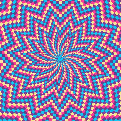 Optical Illusion colorful shape background vector