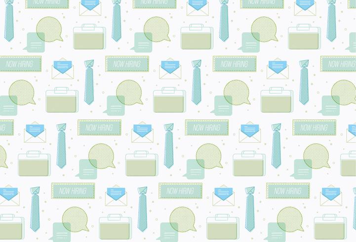 hand drawn job hire pattern background vector